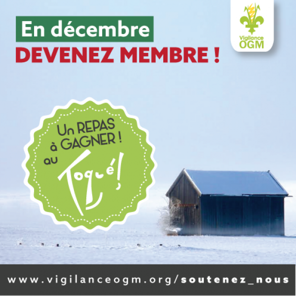 La principale force de Vigilance OGM est son réseau de membres diversifiés! Nous souhaitons terminer l’année en beauté : agrandir notre réseau avec pleins de nouveaux membres!