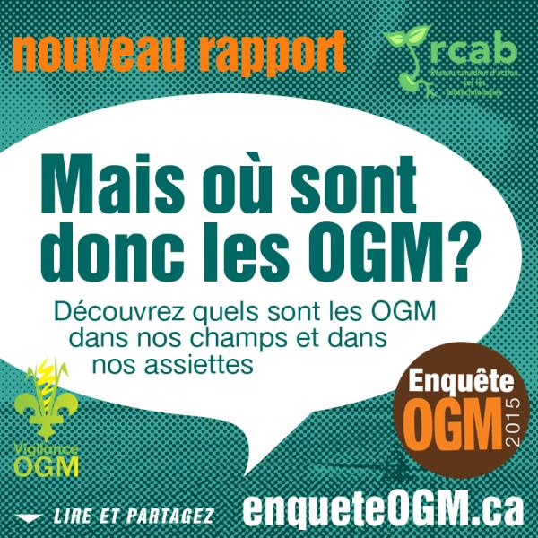 Nouveau Rapport OGM: manque de transparence après 20 ans