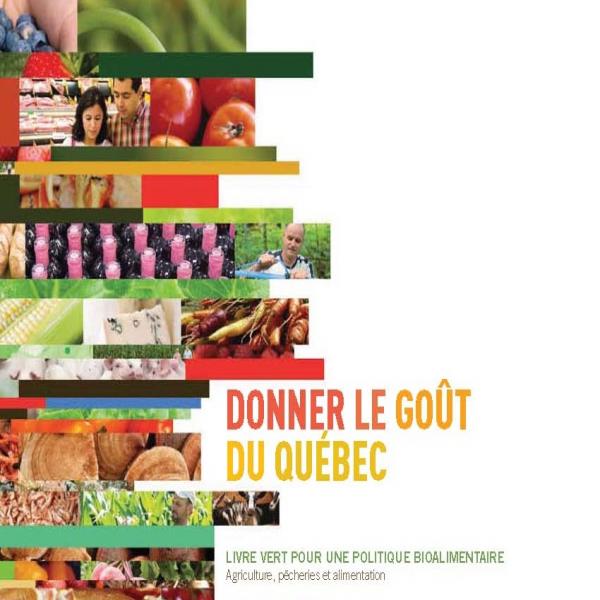 Consultation sur le Livre vert pour une politique bioalimentaire