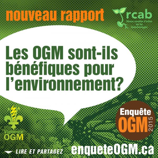 Les OGM sont-ils bénéfiques pour l’environnement ?