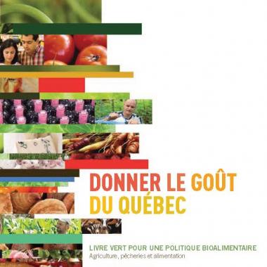 Consultation sur le Livre vert pour une politique bioalimentaire