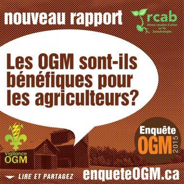 Les cultures GM coûtent cher aux agriculteurs